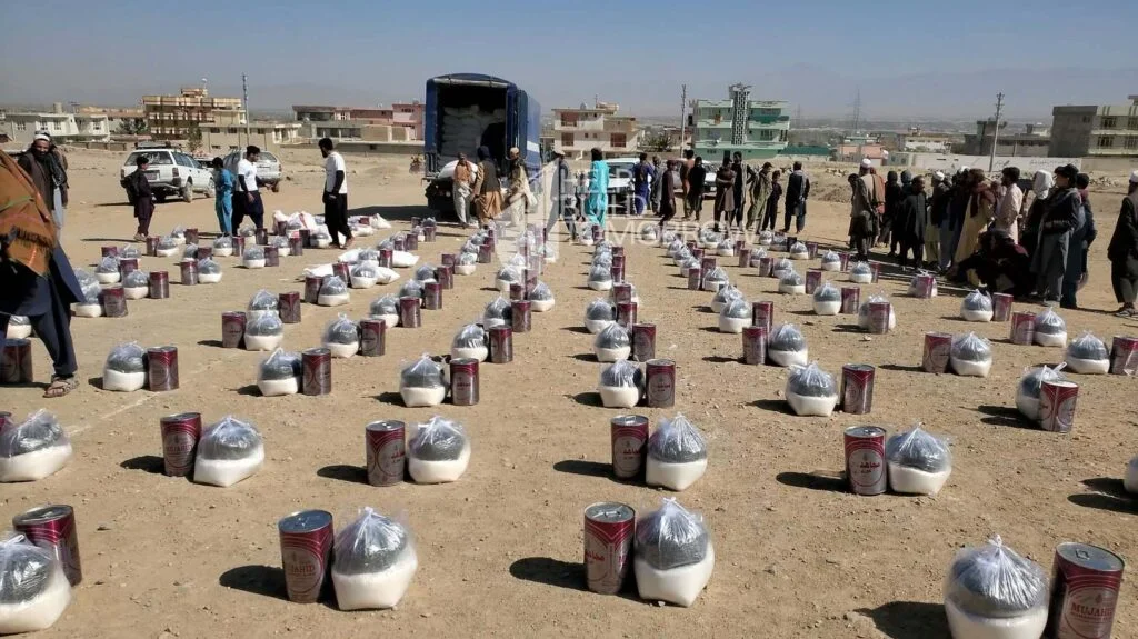 66 needy families in Kabul received food packages aid